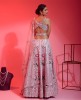 Lavender Color Lehenga Choli With Hand Work