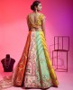 Multi Color Raw Silk Lehenga Choli With Hand Work