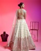 Ivory Lehenga Choli Set In Raw Silk With Hand Work