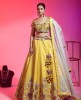 Yellow Raw Silk Lehenga Choli With Hand Work