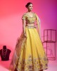 Yellow Raw Silk Lehenga Choli With Hand Work