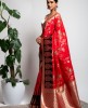 Art Banarasi Silk in Red & Black color