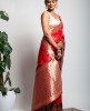 Art Banarasi Silk in Red & Black color