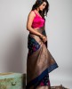 All Over Weaving saree in Royal Blue color