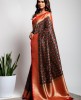 Art Banarasi Silk Saree in Black & Red combination