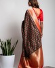 Art Banarasi Silk Saree in Black & Red combination
