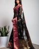 Cotton Silk Saree in Black color