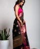 Cotton Silk Saree in Black color