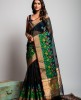 Cotton Silk Saree in Black color