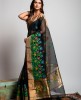 Cotton Silk Saree in Black color