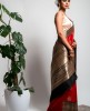 Art Banarasi Saree in Red & Black color