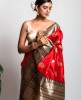 Art Banarasi Saree in Red & Black color