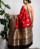 Art Banarasi Saree in Red & Black color
