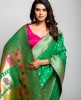 Art Silk Saree in Light Parrot color