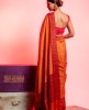 Printed Silk saree in Light Orange color