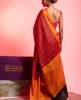 Printed Silk Saree in Red & Orange combination