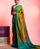 Printed Silk Saree in Light Parrot