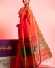 Dhupian Silk Saree in Orange color