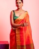 Dhupian Silk Saree in Orange color