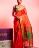Dhupian Silk Saree in Orange color