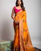 Cotton Silk Saree in Orange color