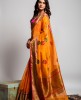 Cotton Silk Saree in Orange color