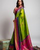 Banarasi Silk Saree in Light Parrot color