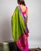 Banarasi Silk Saree in Light Parrot color