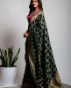 Dola Silk Saree in Z Green color