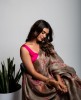 Cotton Silk Saree in Dark Grey color