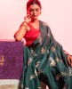 Dola Silk Saree in Green color