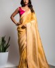Dola Silk Saree in Light Lemon color