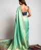 Dola Silk Saree in Sea Green color
