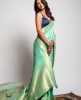 Dola Silk Saree in Sea Green color
