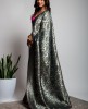 Organza Saree in Dark Blue