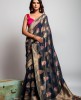 Organza Saree in Blue color
