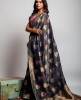 Organza Saree in Blue color