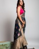 Organza Saree in Blue color