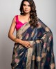 Organza Saree in Blue color