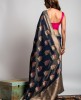 Organza Saree in Blue color
