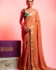 Monga Silk Saree in Light Orange color