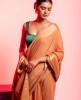 Monga Silk Saree in Light Orange color