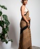 Mal Cotton Saree in Beige and Black color
