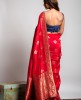 Dola Silk Saree in Red color