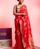 Dola Silk Saree in Red color