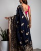 Dola Silk Saree in Blue color