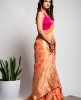 Dola Silk Saree in Peach color
