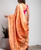 Dola Silk Saree in Peach color