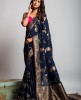 Dola Silk Saree in Blue color