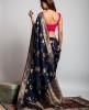 Dola Silk Saree in Blue color